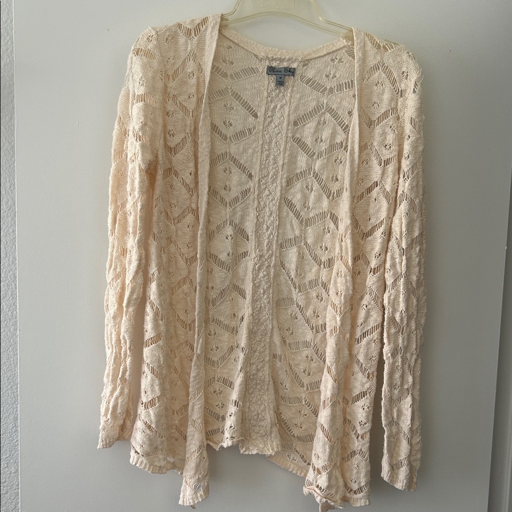 Olivia Sky Elegant Cream Lace Cardigan